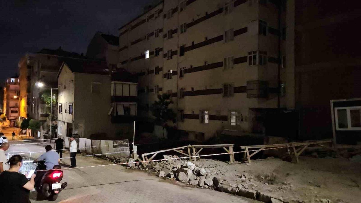 Bahçelievler'de yanında temel kazılan 7 katlı binadan çatlama sesi gelince tahliye edildi
