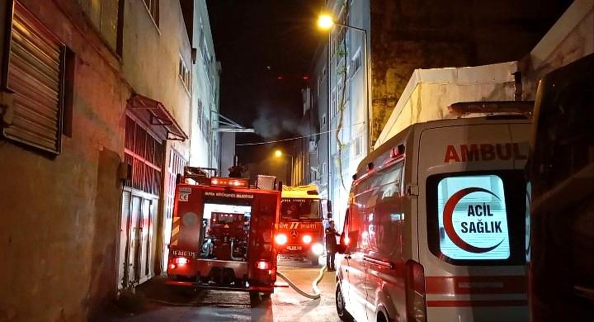 Bursa'da tekstil atölyesinde korkutan yangın