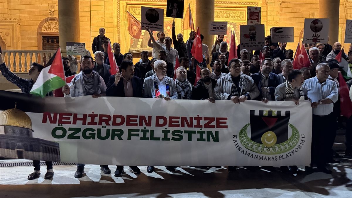 Kahramanmaraş ve Adıyaman'da İsrail'in Sumud Filosu saldırısı protesto edildi