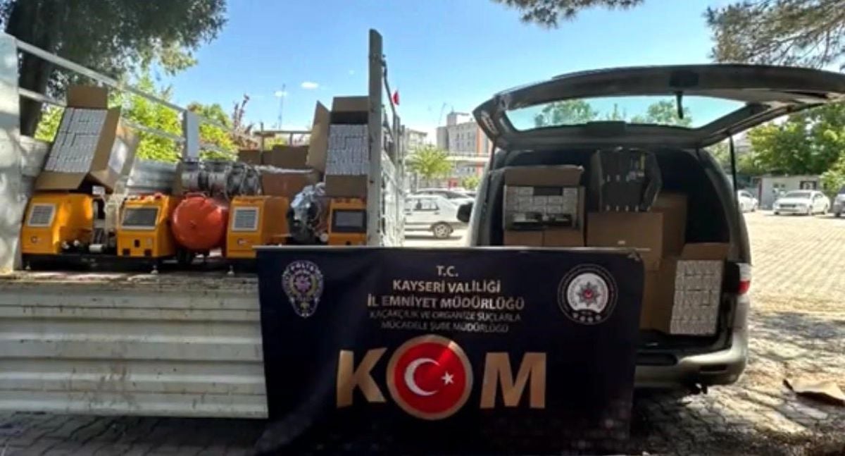 Kayseri'de 1 milyon 50 bin adet makaron ele geçirildi: 1 gözaltı