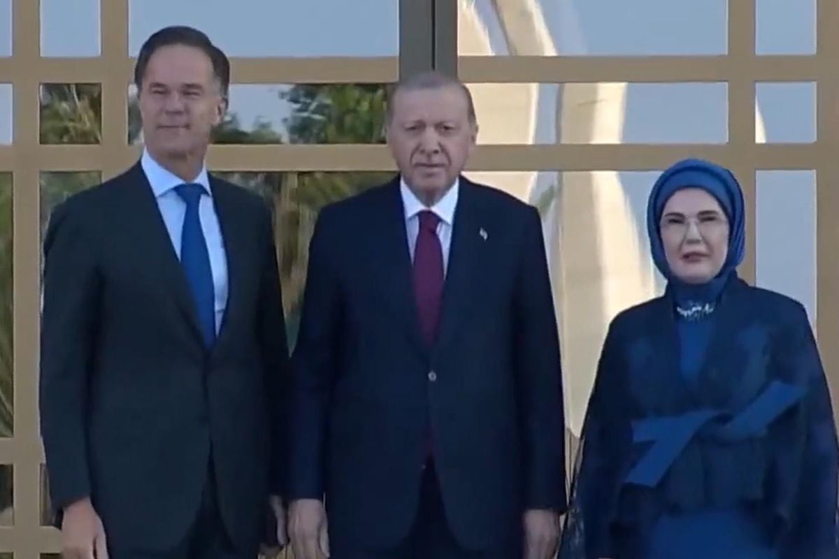 NATO liderleri şerefine Beştepe'de resepsiyon! Erdoğan çifti liderleri karşılıyor