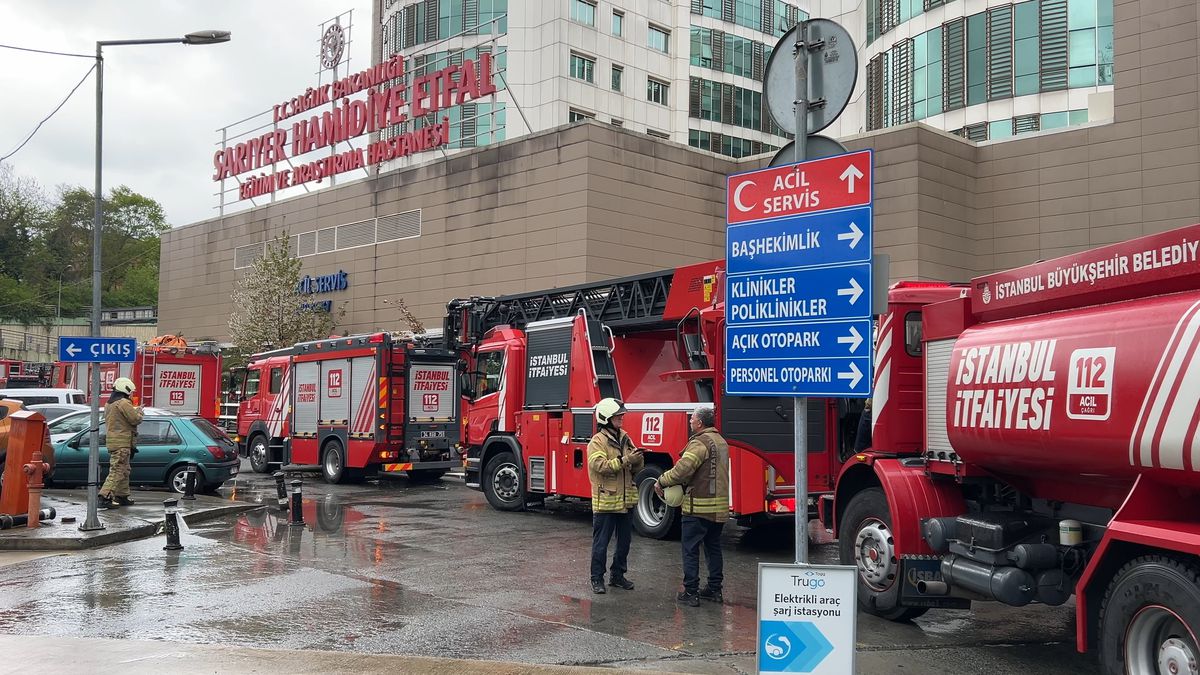 Sarıyer'de hastanede yangın