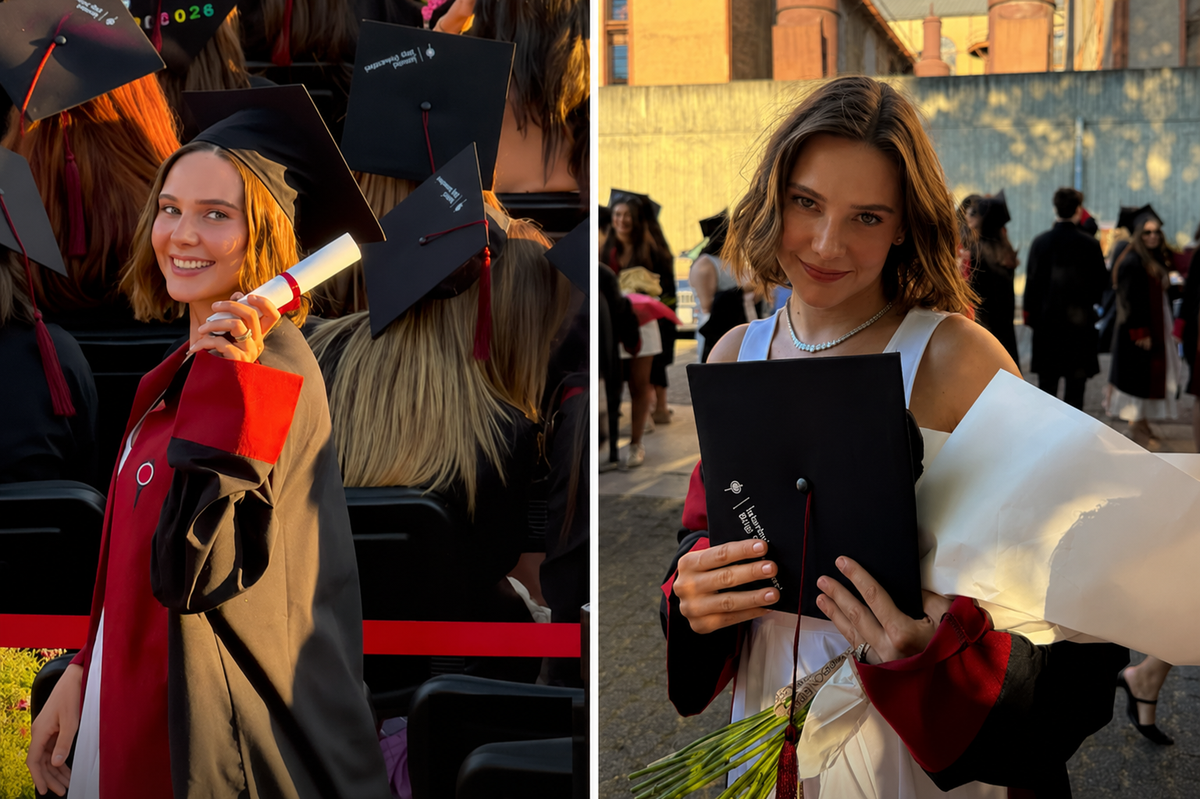 Ünlü oyuncu Alina Boz mezun oldu, diplomasını aldı